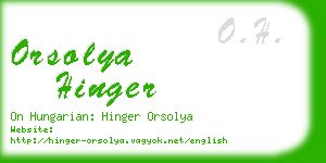 orsolya hinger business card